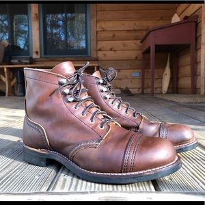 Women’s Redwing Iron Ranger in Amber, size 8.5